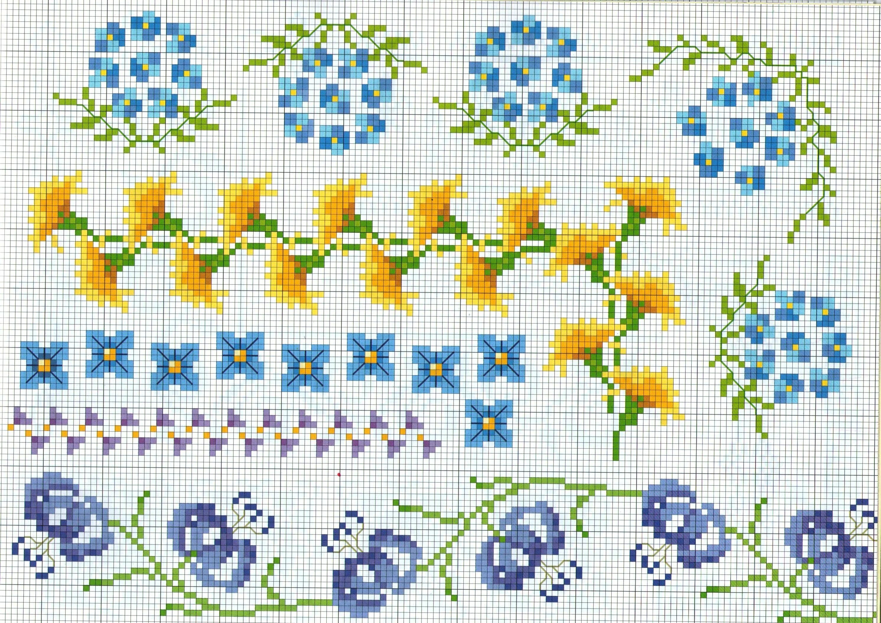 Stitch patterns. Вышивка крестом бордюры. Вышивка крестом цветочный орнамент. Цветочные узоры с крестиком. Вышивка крестом цветочные бордюры.