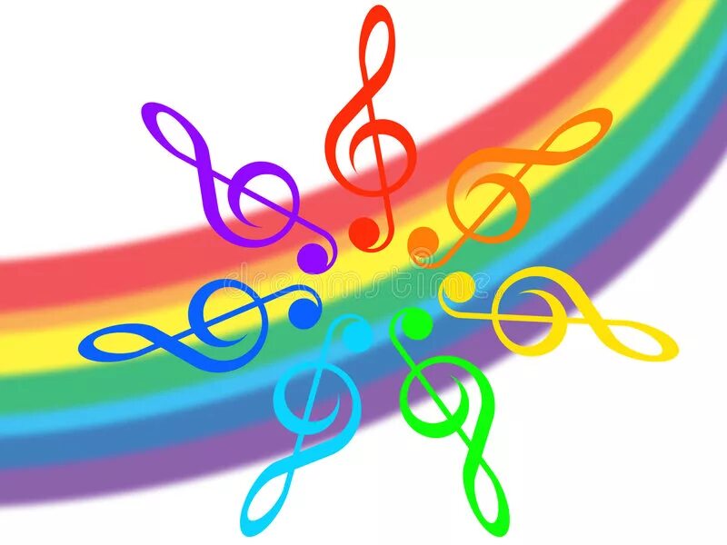 Музыкальные краски. Нотки на радуге. Радуга ноты. Музыкальная радуга рисунок. Радуга ноты.