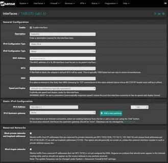 Pfsense интерфейс