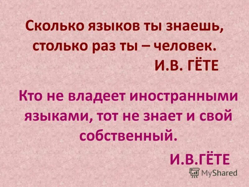 Человек столько раз человек сколько языков