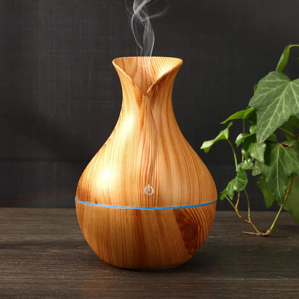 Аромадиффузор увлажнитель воздуха для дома. Увлажнитель Aroma Diffuser. Ultrasonic Aroma Humidifier светлое дерево.