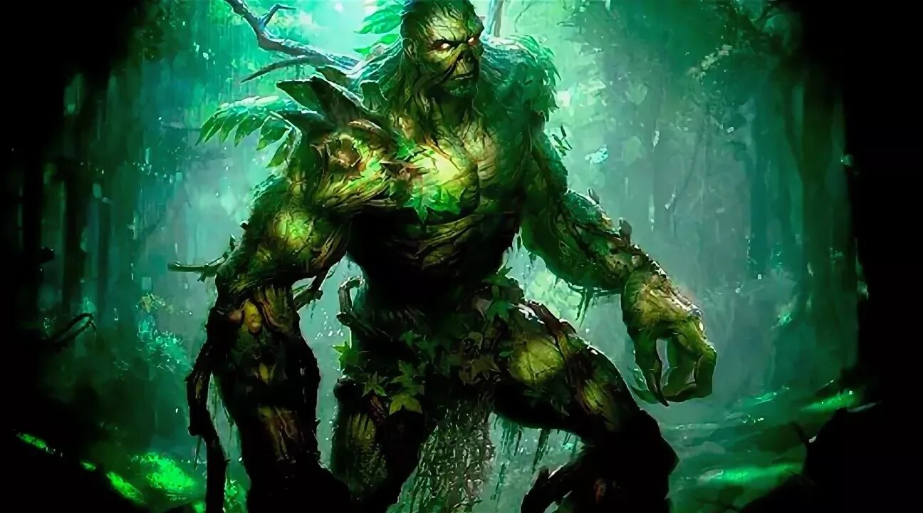 Зеленая болотная тварь. Зеленый демон.