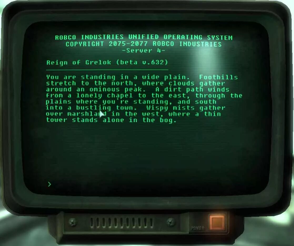 Robco Fallout. Планетфалл прометианцы. Text terminal