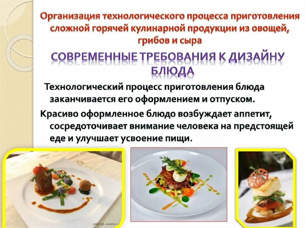 Процессы приготовления сложной кулинарной продукции