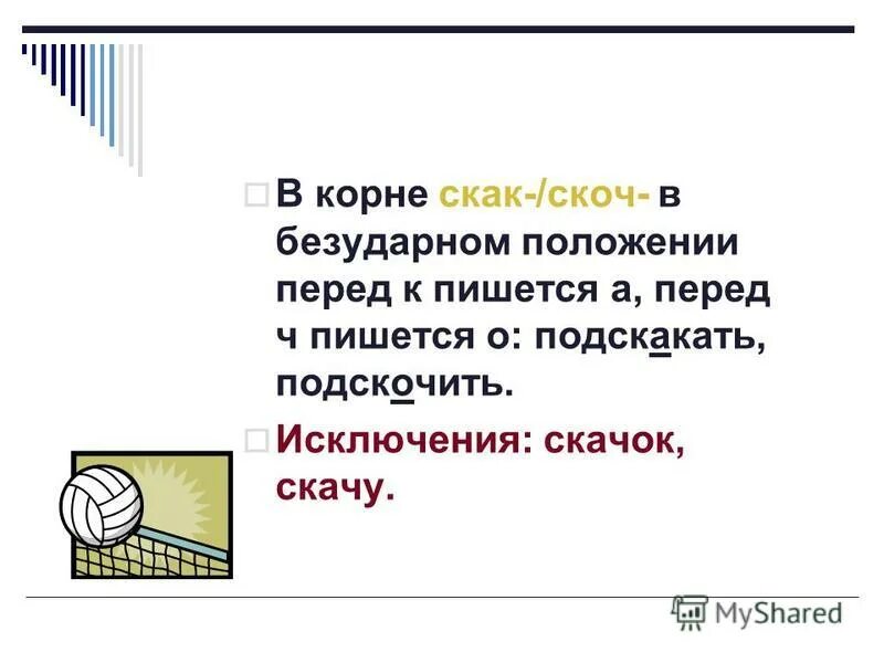 урок корни скак скоч