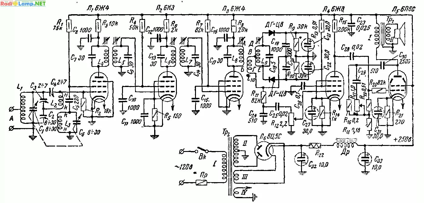 Схема кв приемника на лампах 6и1п. Схема лампового 6ж4. 6к13п приемник. Смеситель на лампе 6ф12п. Ламповый укв
