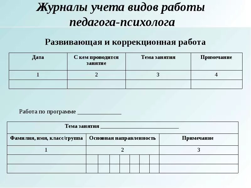 Протокол развивающего занятия