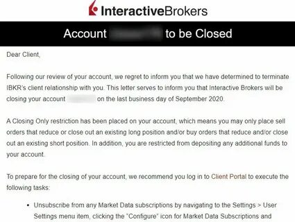 Accounts closing
