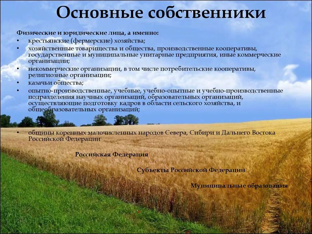 Лпх земля сельхозназначения. Крестьянское фермерское хозяйство. Земли сельскохозяйственного назначения. Земель крестьянского (фермерского) хозяйства.. Земли сельскохозяйственного назначения это земли.