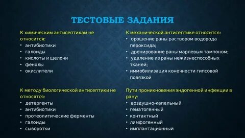 Препараты относящиеся к антисептикам