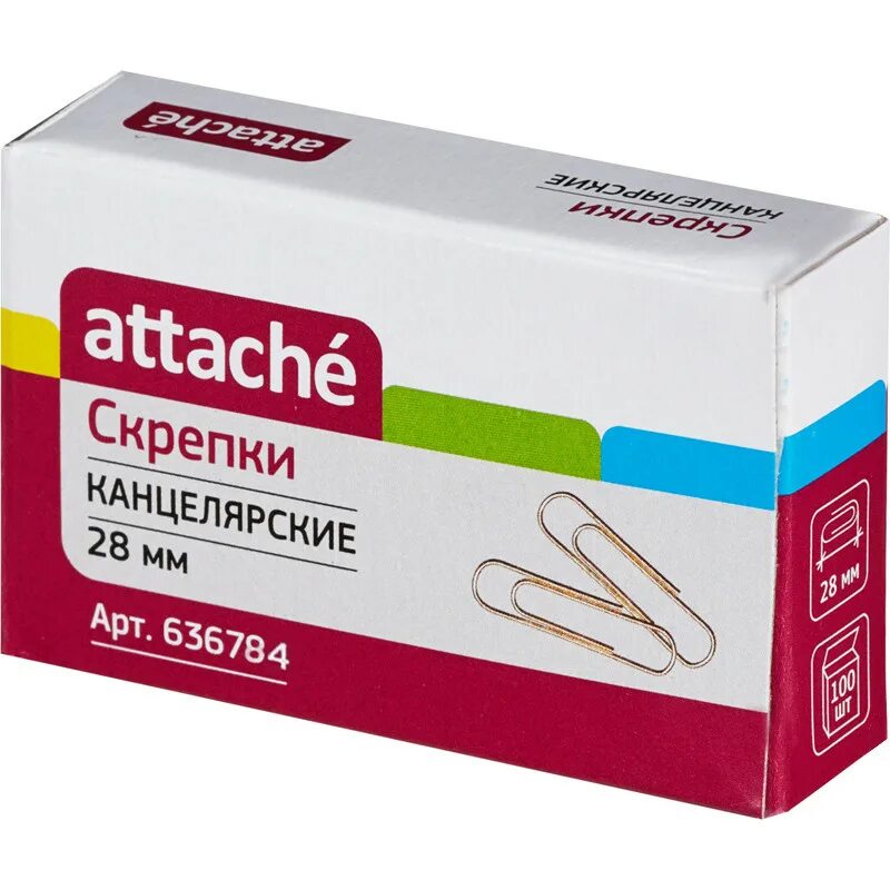 Скрепки 28мм 100ш officespace cz28_34070. В карт. Скрепки 28 мм 100 шт уп. /уп. Скрепки 28 мм 100 шт уп.