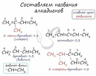 Номенклатура диеновых углеводородов