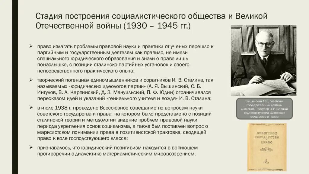 К проблемам поздней советской науки можно отнести. Теория Вышинского. Инквизитор. Сталинский прокурор Вышинский.