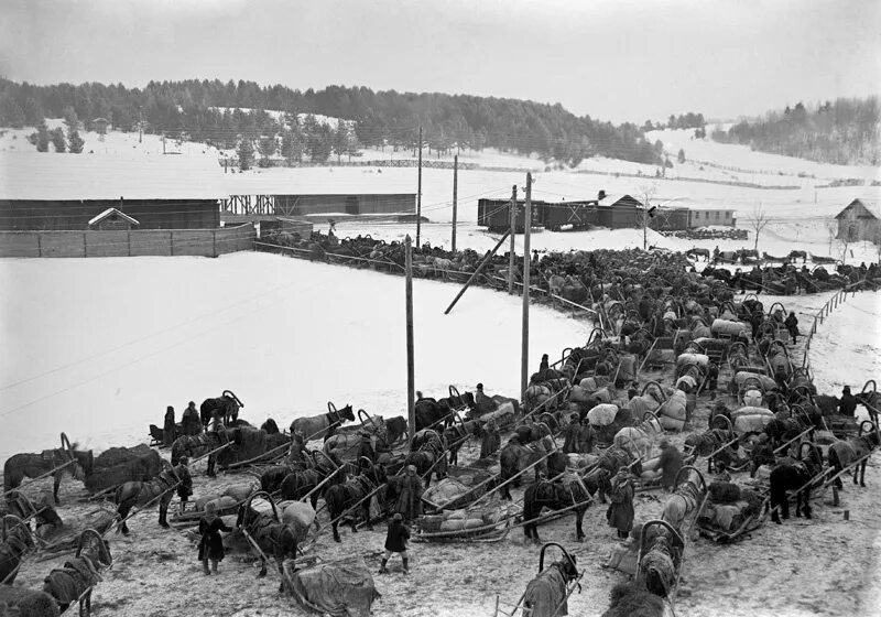 В начале 1928 года. Галич Смодор. Обоз 19 век.