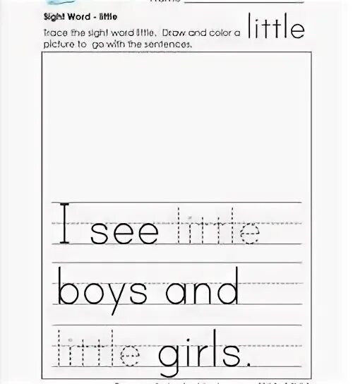 Two little words. Sight Word little. Little Word. Sight Word Practice how.