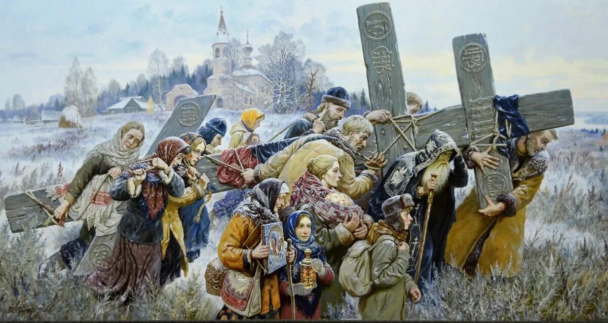 Образа несут. Виктор Бычков несение Креста. Виктор Бычков картина несение Креста. Художник Виктор Бычков картинa несение Креста. Нестеров несение Креста.