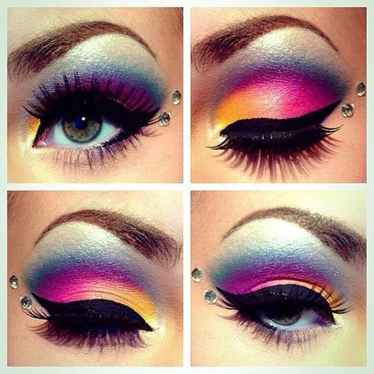 Как сделать яркий красивый макияж Pin on Special Occasions Crazy eye makeup, Crazy makeup, Creative eye makeup