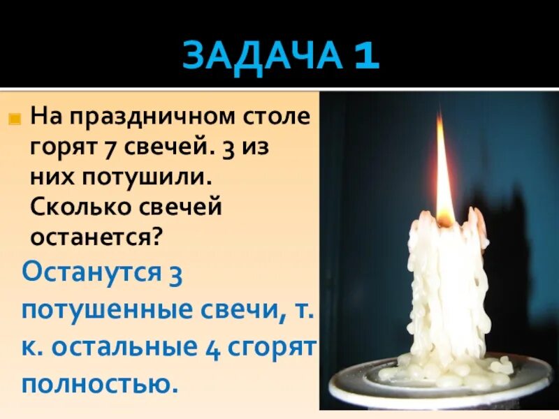 Задача про свечи