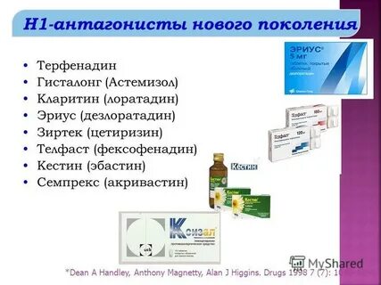 Цетиризин поколение антигистаминных