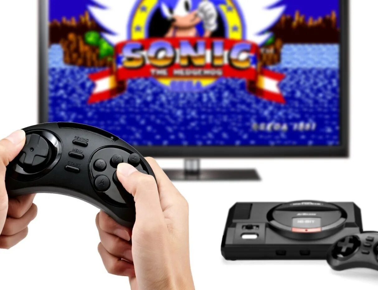 Приставки с беспроводными джойстиками. Sega ATGAMES Console. Sega Genesis ATGAMES. Sega Mega Drive 2 игры. Приставка Mega Drive 2.