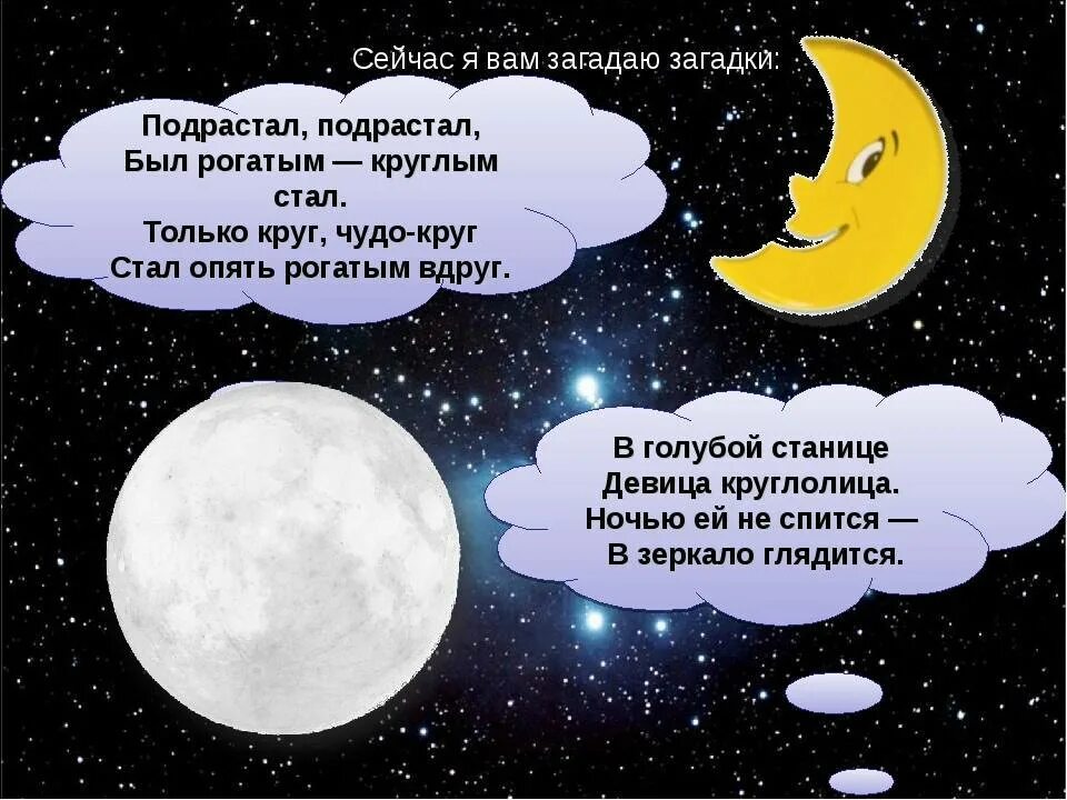 Загадка про луну для детей