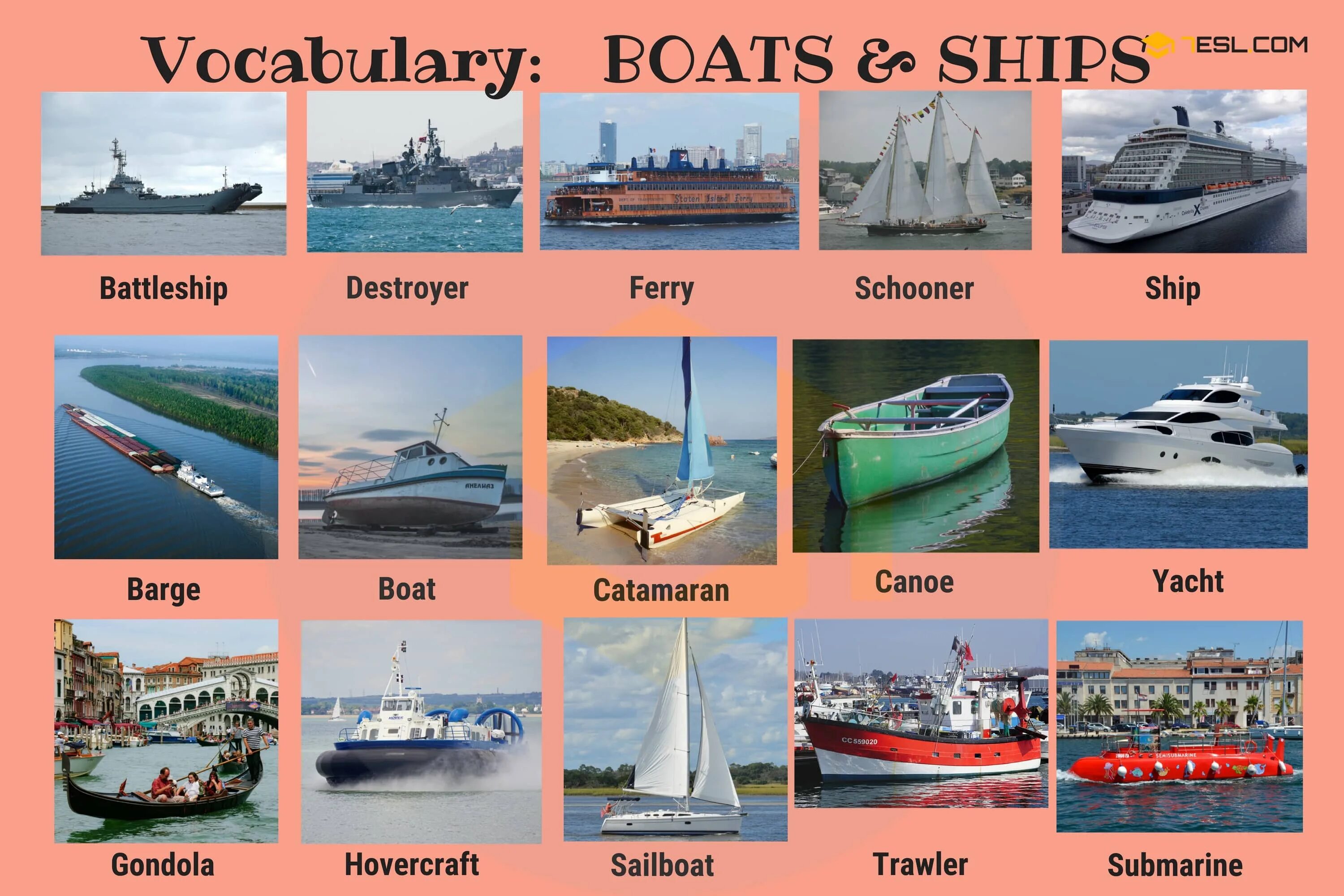 Types of ships