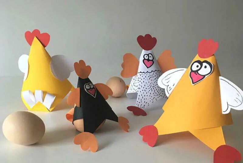 Бумажные курочки. Поделка курица. Курица из бумаги. Поделка курица из бумаги. Курочка из цветной бумаги.