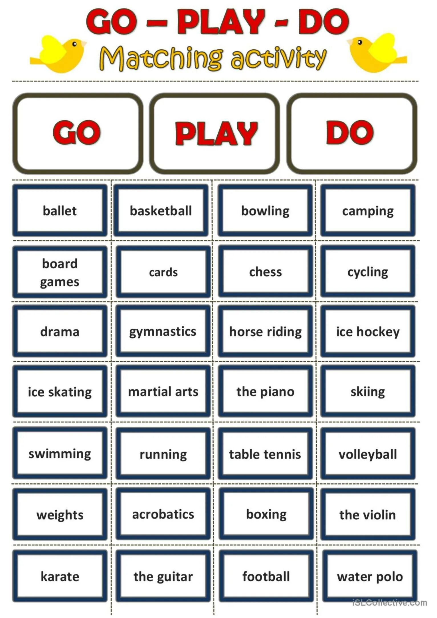 Go play at us. Задание на go do play. глаголы с do play go. play do go правило. глаголы с видами спорта.