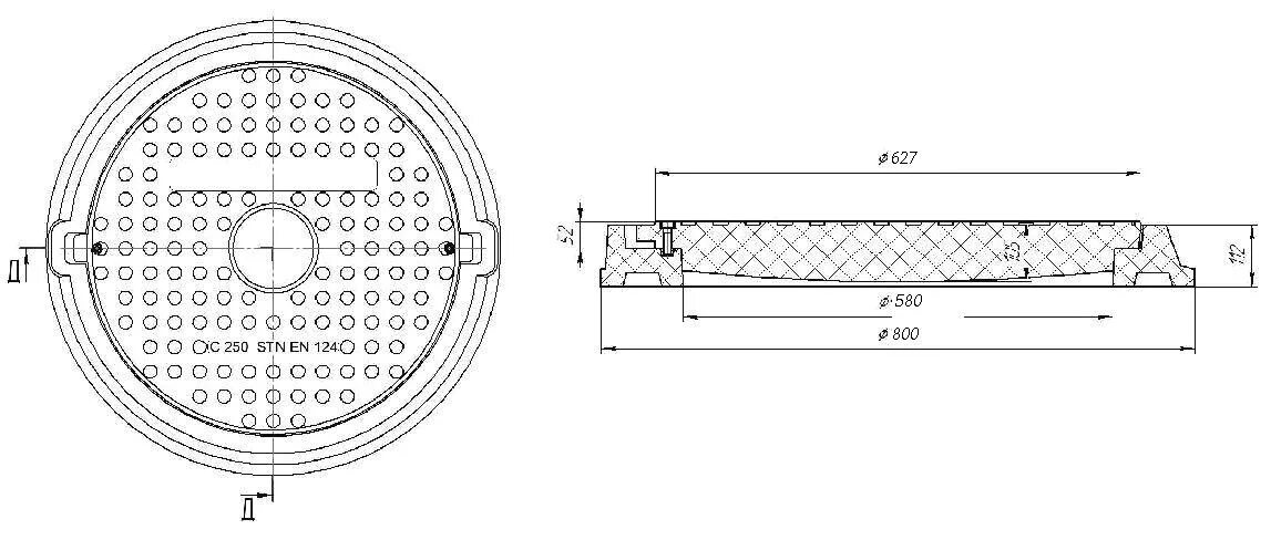 Размер люка колодца. Крышка чугунного люка ТМР (С 250)-Д.2-60. Люк ТМР с250 чертеж. Люк 3634-99 тяжелый (с250)-1-60 250 кн Кронтиф чертёж. Люк тяжелый полимерно-композитный с250.