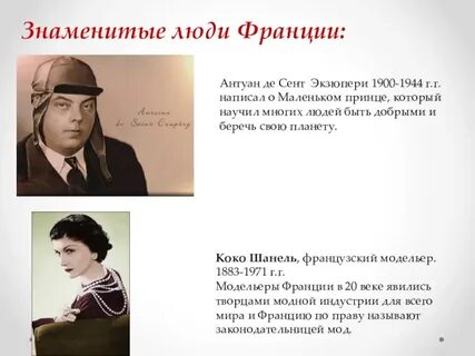Знаменитые французские имена