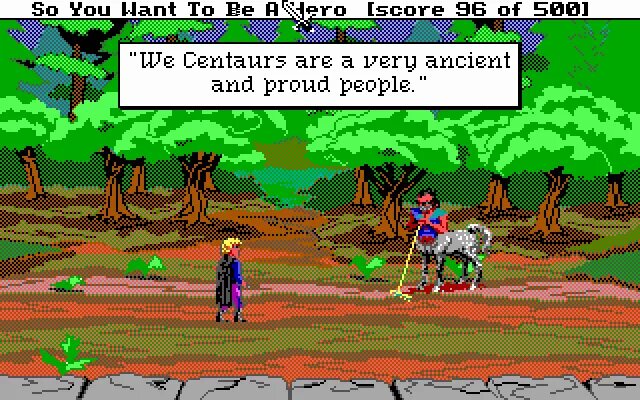 How to be a hero. Квест игры dos. quest for glory i: so you want to be a hero. be a hero.