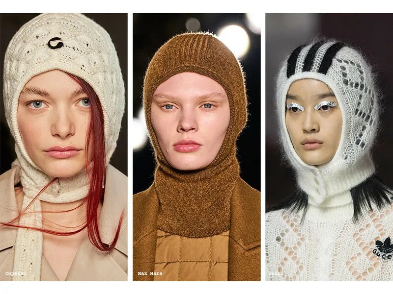 Тренд зимы 2023. Модная шапка 2022-2023 Балаклавы. Модные головные уборы зима. Модные зимние шапки 2023. Модные шапки 2023 женские.