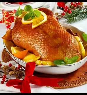Утка с яблоками для запекания