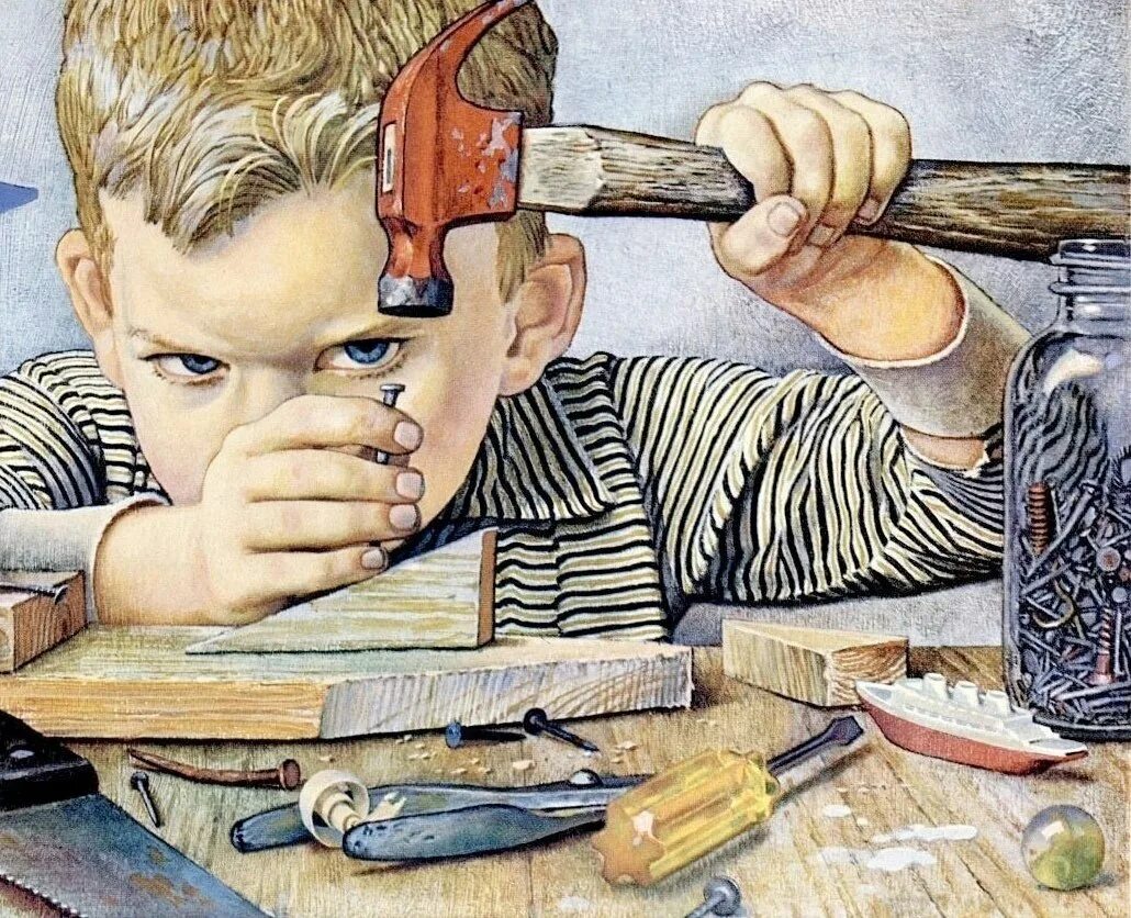 Картинка мальчика который трудится в мастерской для детей. Творческий школьник. Праворукость фото. Одаренный ребенок. Мальчики трудятся в столярной иллюстрации.