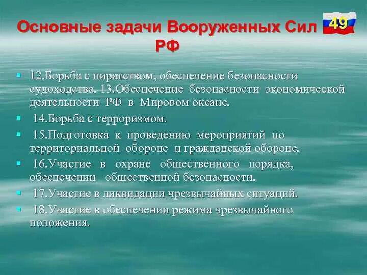 Функции и основные задачи современных вооруженных сил РФ - презентация онлайн