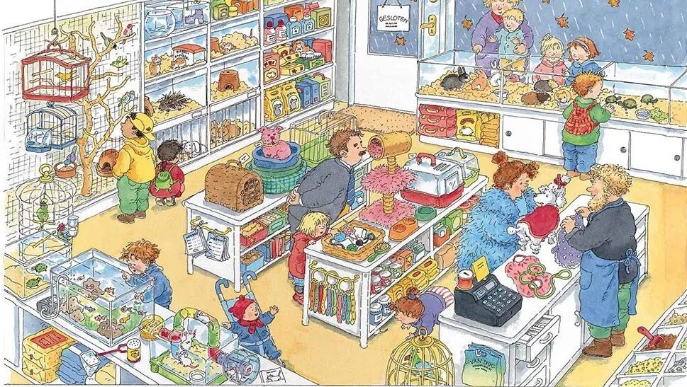 Сюжетные картинки магазин. Сюжетная картина магазин игрушек. Витрина магазина для животных рисунок. Супермаркет рисунок. Describe a shop