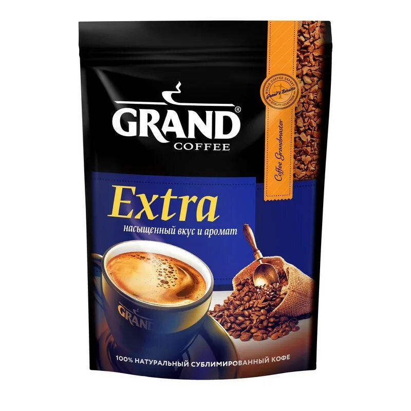 Кофе Grand Extra 47.5гр. Кофе Гранд растворимый сублимированный *Экстра*. Кофе Гранд Экстра 150г. Кофе /75гр/ Гранд Экстра сублимированный м/у. Где купить растворимый кофе
