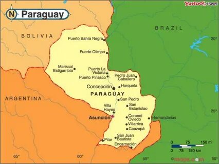 Парагвай на карте