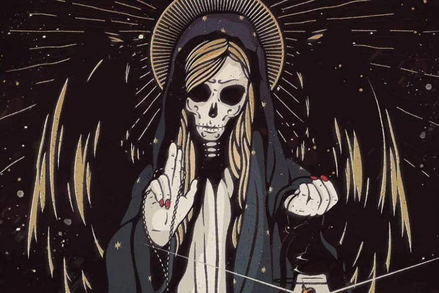 Санта муэрте икона. Санта муэрте ноггано. Санта муэрта ноггано текст. Santa muerte винил. Наклейка санта муэрте.