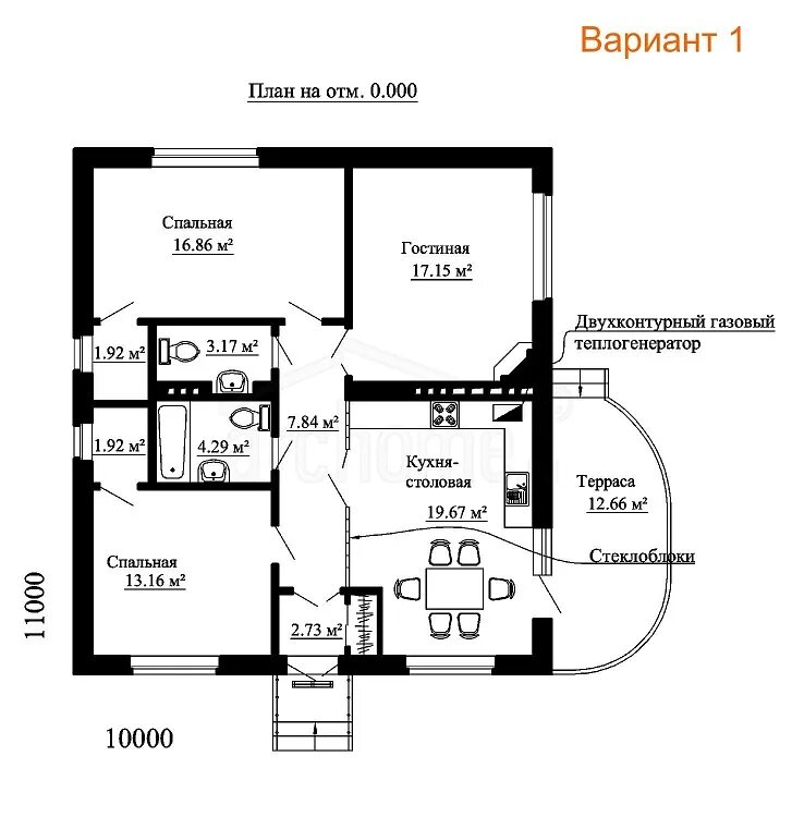 План дома с раздельным санузлом. Планировка дома с раздельным санузлом. План котельной в доме. Дом три спальни и котельная. План дома на две спальни