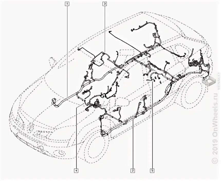 Renault Koleos Service Repair Manual - Wiring harness - Electrical equipment