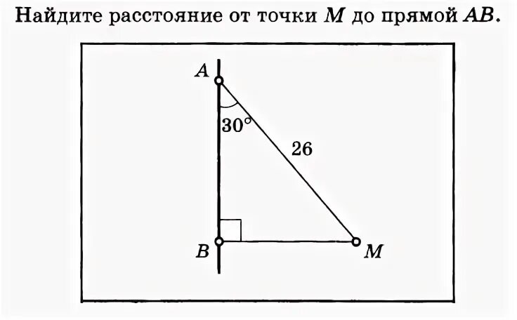 Найдите расстояние м до аб