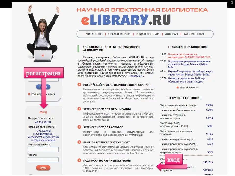 Научная электронная библиотека elibrary