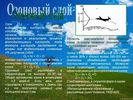 Озон в сохранении жизни на земле