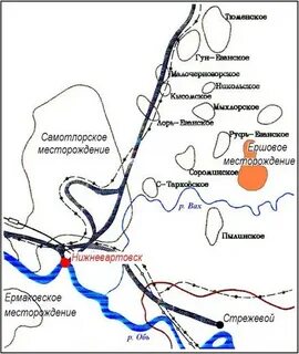 Самотлор на карте