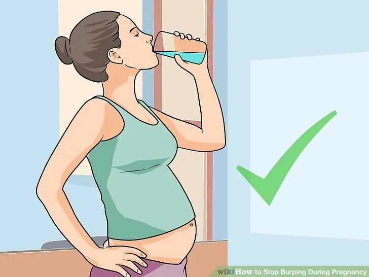 Что делать что вышла отрыжка. Беременность wikihow. отрыжка при беременности.