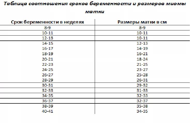 Матка в мм при беременности. Таблица размеров миомы в неделях и миллиметрах. Размеры миомы матки в мм и в неделях таблица. Размеры матки по УЗИ В неделях при миоме. Размер матки 11 недель при миоме матки.