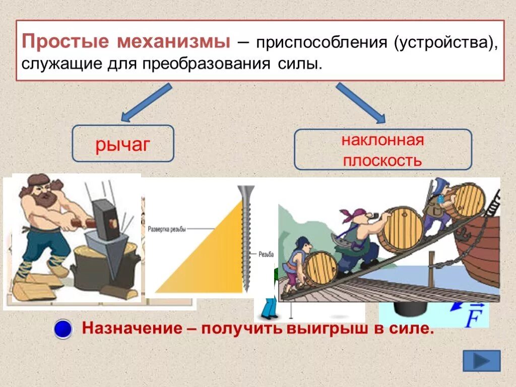 Какие механизмы использовались. Простые механизмы. простые механизмы рычаг. простые механизмы –это приспособления. простые механизмы служат для преобразования силы.