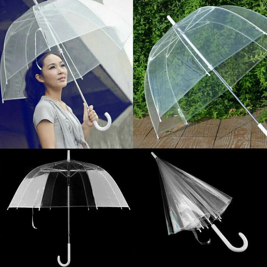 Купить прозрачный зонт. Зонт Амбрелла прозрачный. Прозрачный зонт-трость Clear. Зонт прозрачный купол. Большой прозрачный зонт.