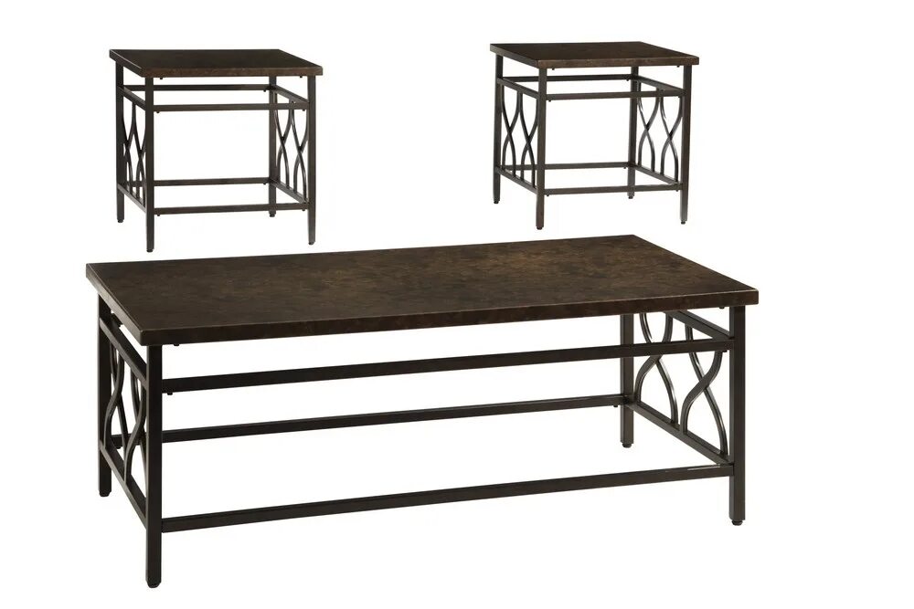 Стол н. Комплект столов журнальных из 3 шт. Набор на стол Железный. Железный стол на прозрачном фоне. Дизайн металлического стола.